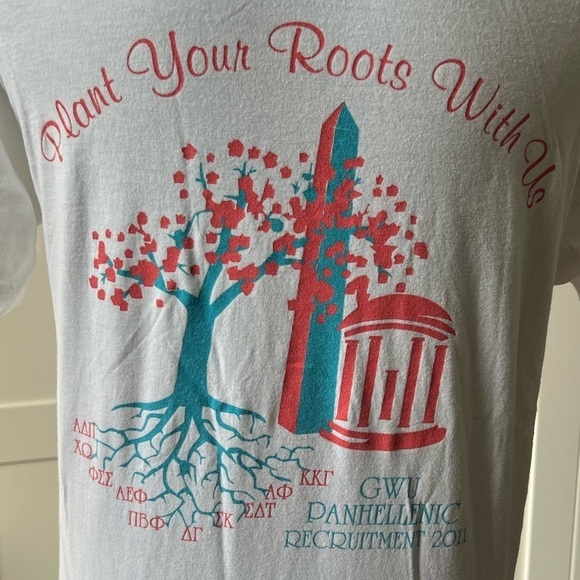 Women’s GWU Panhellenic Sorority Recruitment American Apparel T-Shirt Size Small - Picture 3 of 4